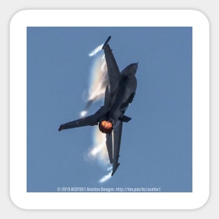 F-16C Viper Afterburner Climb with Vapor Sticker